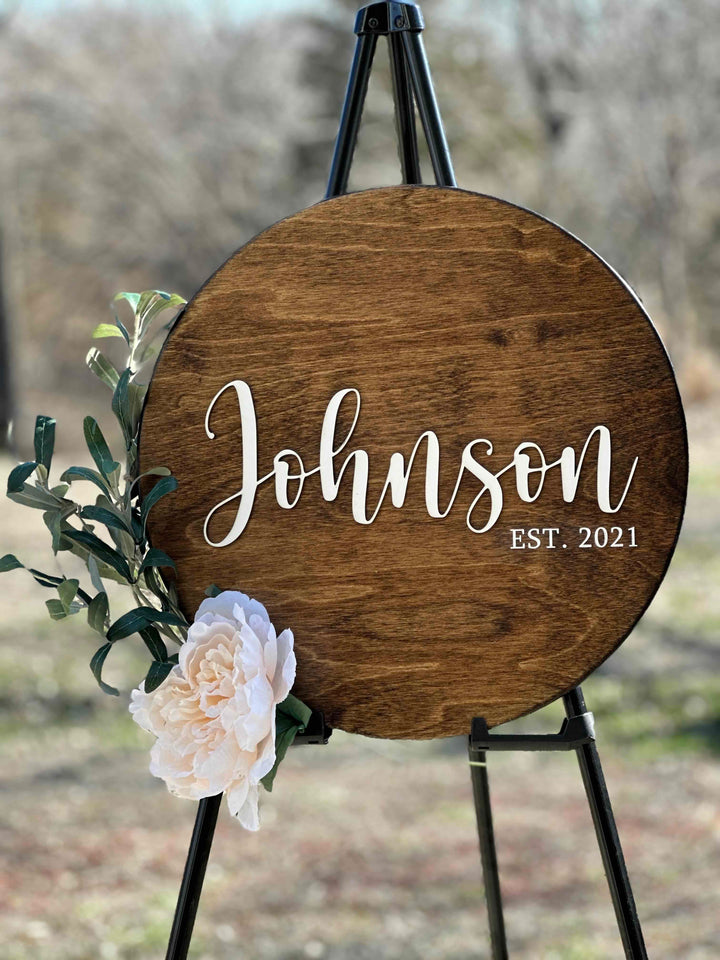 Family last name sign personalized