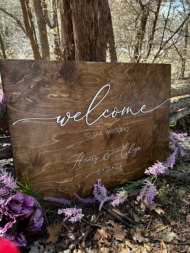 Welcome to our wedding sign