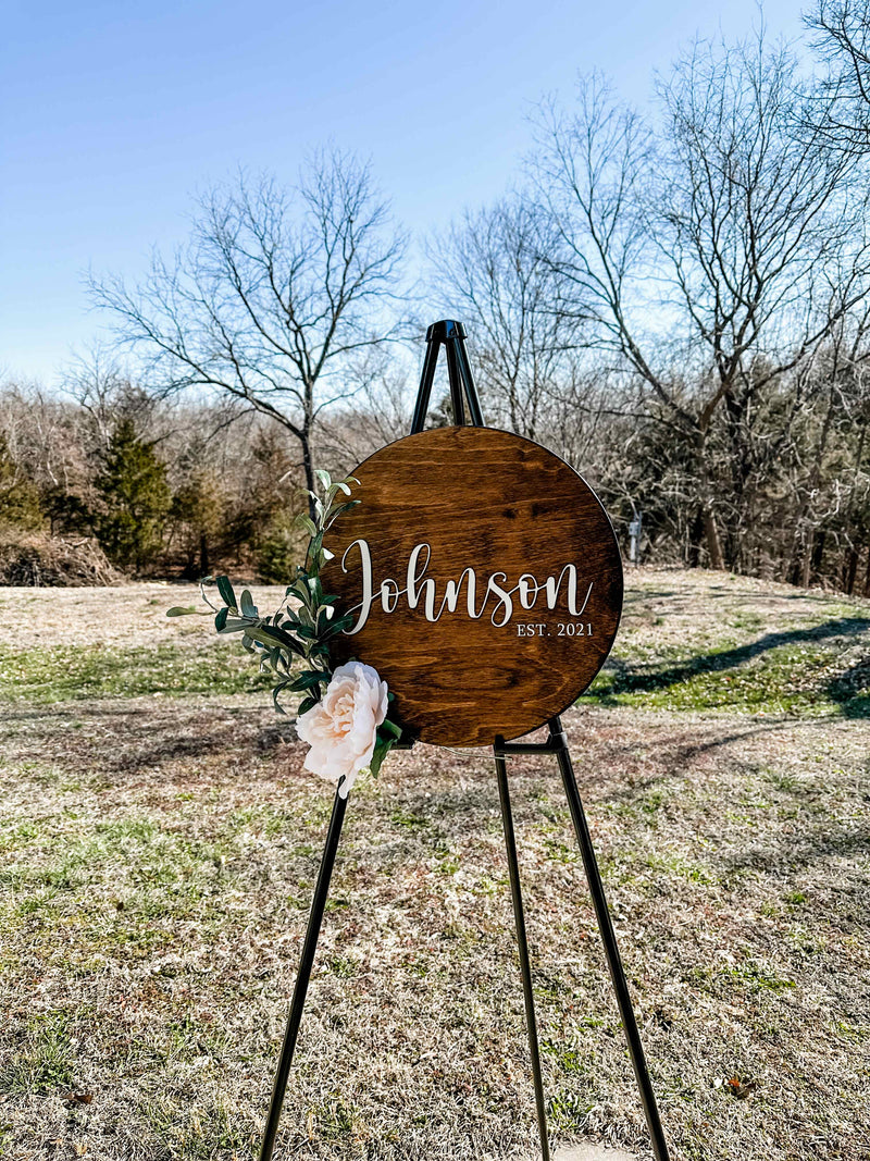 Family name sign, wedding sign
