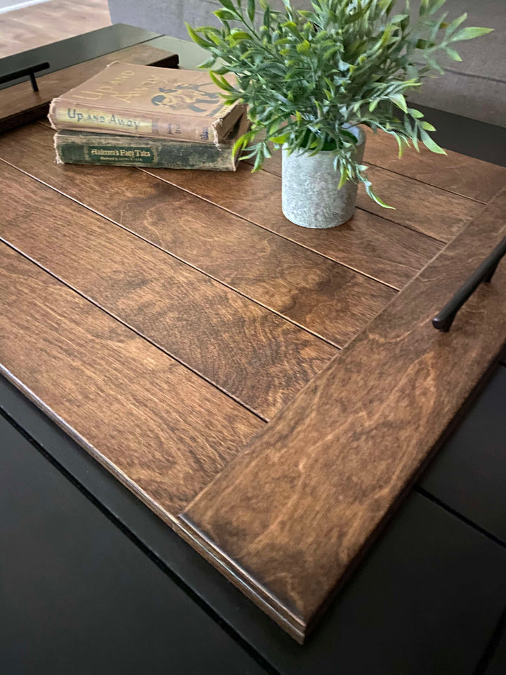 Slatted ottoman tray