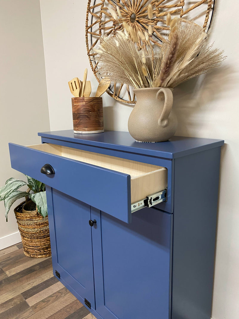 Dashwood with a Storage Drawer and Cabinet Shelving in Blue