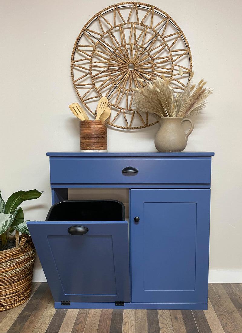 Dashwood with a Storage Drawer and Cabinet Shelving in Blue