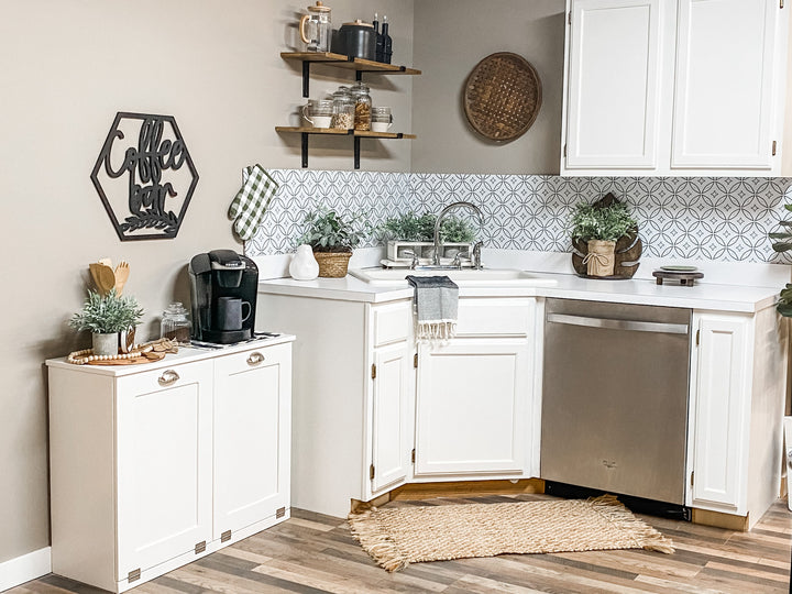 Double trash cabinet in white - Best Seller