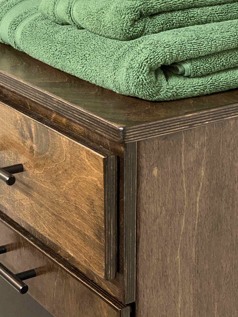 Sinclair Laundry with a Storage Drawer in Dark Brown