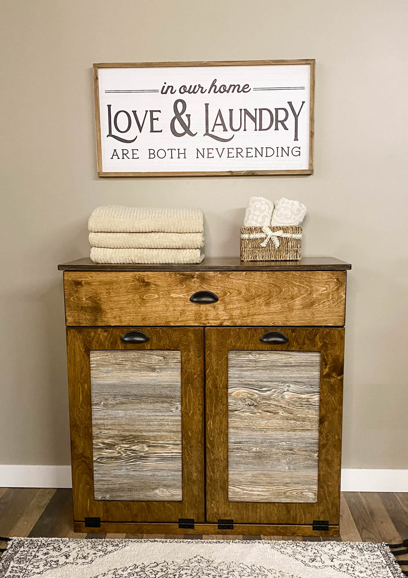 Dashwood Laundry with a Storage Drawer in Warm Brown
