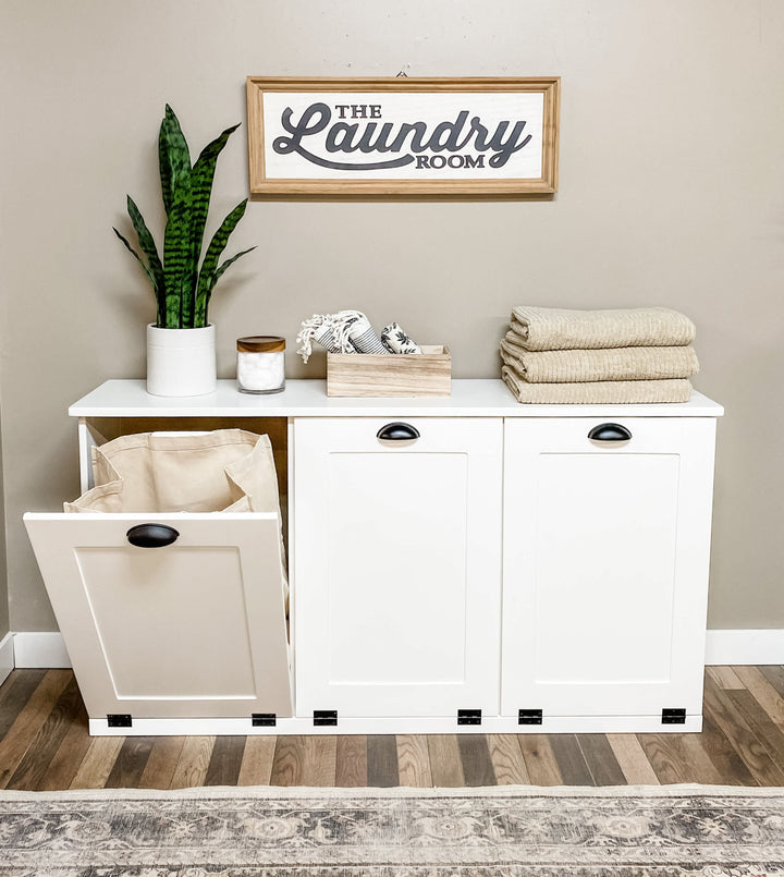 Triple laundry in white