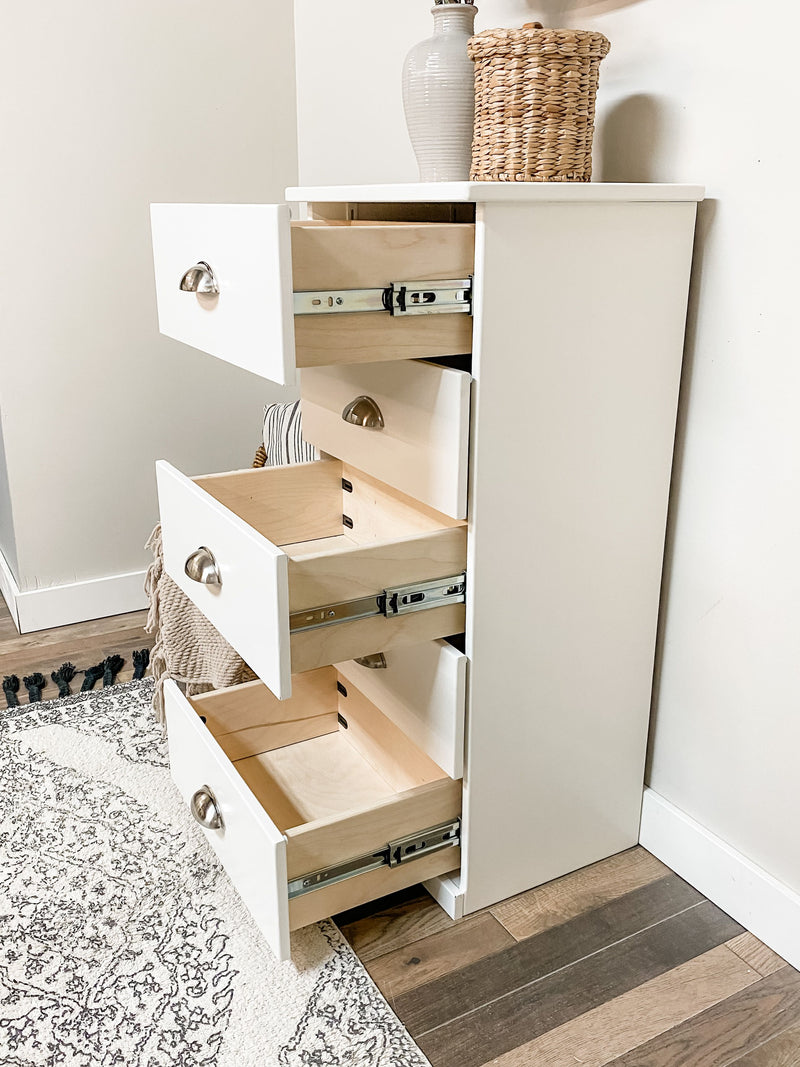 Sinclair laundry storage with 5 drawers
