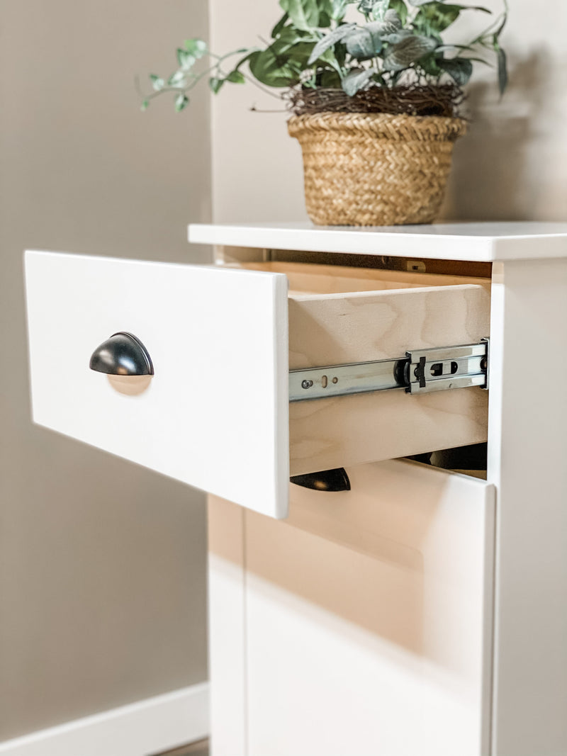 Sinclair Laundry with a Storage Drawer in White